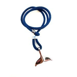 Navy &‎ Silver Dolphin Tail Necklace from Club Ocean